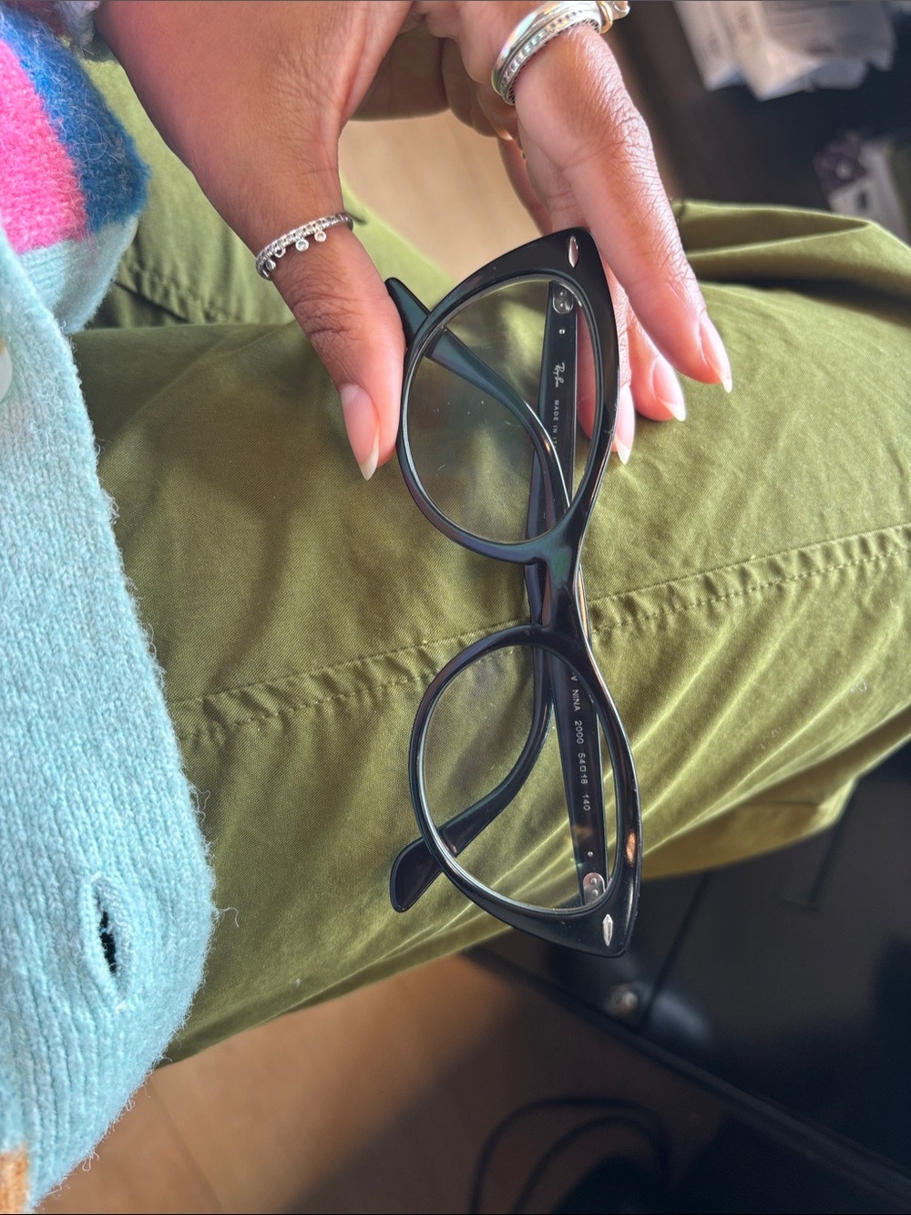 Ray-Ban Black Round Cat-Eye Glasses - Nina Frame